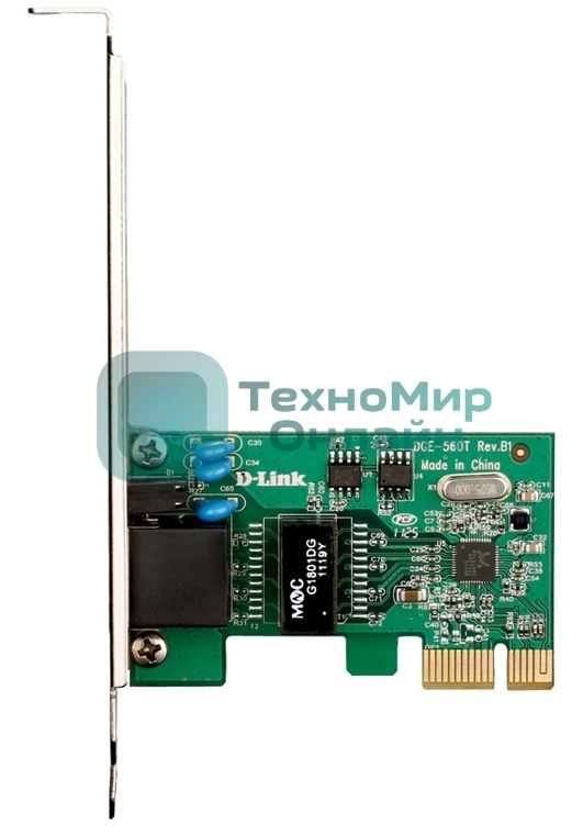 Сетевая карта D-Link DGE-560T Сетевой PCI Express адаптер с 1 портом 10/100/1000Base-T