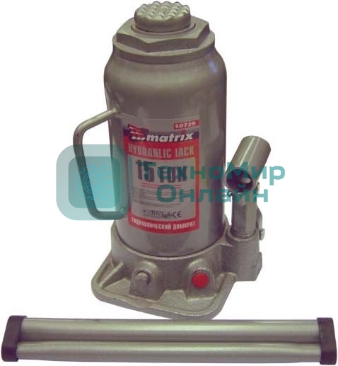 Домкрат Matrix бутылочный 15т h подъема 230–460мм