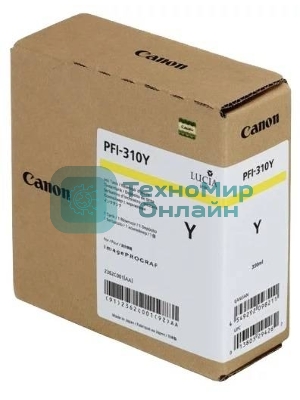 Картридж струйный Canon PFI-310 Y 2362C001 желтый (330мл) для Canon TX-2000/TX-3000/TX-4000