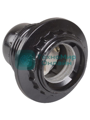 Патрон электрич. E27 Пкб27-04-К11 с кольцом карболит. черный (инд. упак.) IEK EPK11-04-02-K01