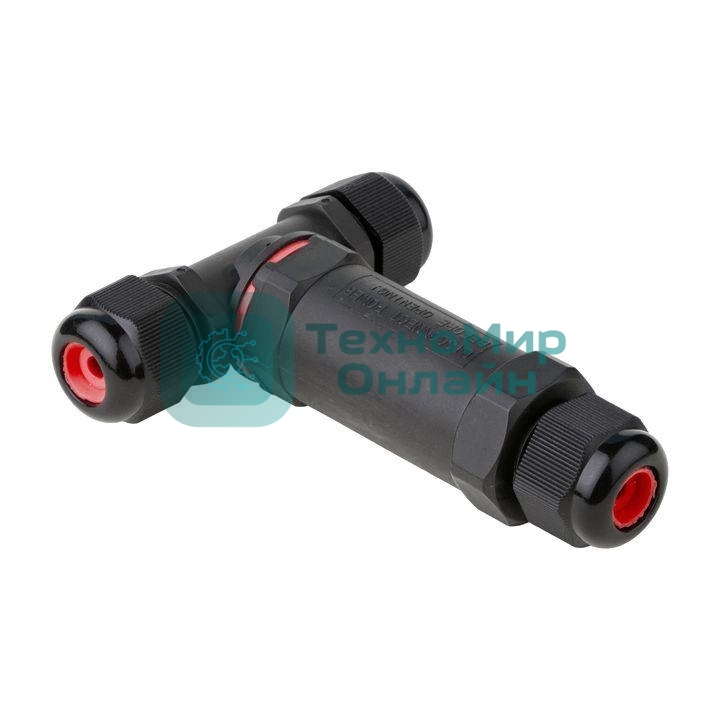 Коннектор кабельный Т-образный (клеммник 3PIN) IP68 FreeTools EKF plc-uac-cb3T