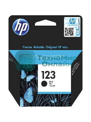 Картридж струйный HP 123 (F6V17AE) черный, 120 стр., для DeskJet 2130