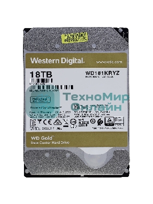 Жесткий диск Western Digital SATA 18Tb 7200RPM 6Gb/S 512MB GOLD WD181KRYZ