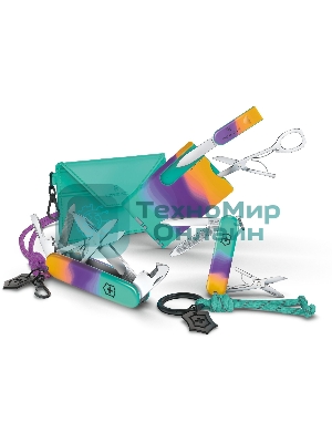 Швейцарская карта Victorinox Swiss Card Classic Sydney Style (0.7100.E222) бирюзовый коробка подарочная