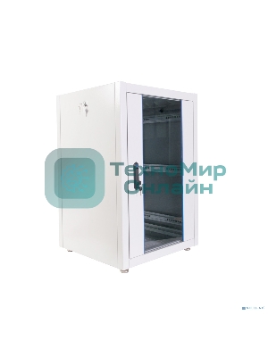 Шкаф телекоммуникационный напольный ЭКОНОМ 18U (600 × 800) дверь стекло, дверь металл