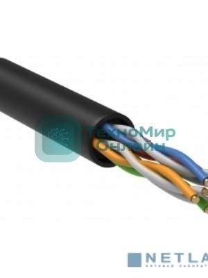Витая пара U/UTP кат.5E 4x2x24AWG LSZH черный (305м) ITK LC3-C5E04-129