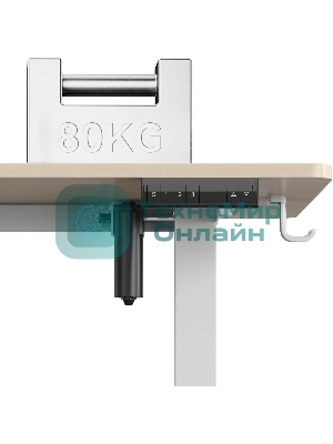 Стол компьютерный Cactus угловой подъемный столешница МДФ, белый дуб каркас белый 140x72x60 см (CS-EDXL-WWD)