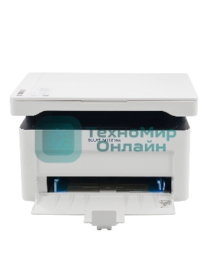 МФУ лазерное BULAT M1121nw, ((A4, лазерное МФУ, ч/б, печать/скан/копирование, 600dpi, 21ppm, 128Mb, процессор 1,2ГГц, сканирование 20 с/лист А4, копирование до 21 стр/мин, вх. лоток 150л, вых. лоток 100л, бумага 70-120г/м2, белый корпус, USB/LAN/WiFi, нагрузка рек. 5000 стр/мес (макс. 21000 стр/мес),старт картридж 1000 стр)