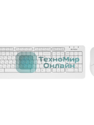 Комплект клавиатура+мышь A4Tech FStyler FG1012 беспроводной, USB, 1200 DPI, белый