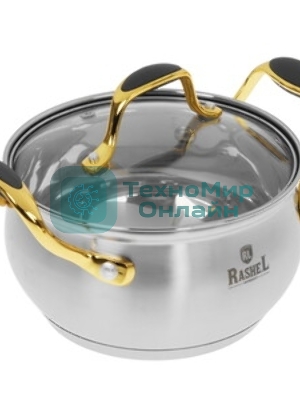 Кастрюля RASHEL Голд R-190Н 1,9 л из нерж.