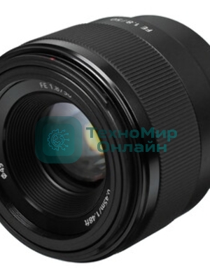 Объектив Sony SEL50F18F.SYX, 50 мм, f/1.8, фикс-объектив, компактный светосильный стандартный объектив с асферическим элементом, Sony E (FE), черный