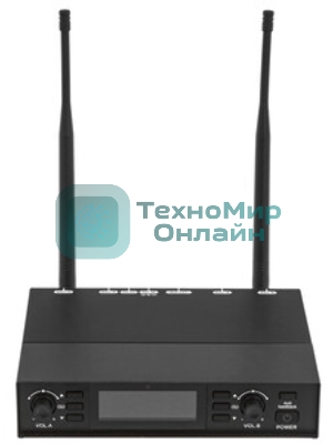 Микрофонная радиосистема Axelvox DX800FK UHF 650 - 758 MHz, подавитель обратной связи, цифровая модуляция, LCD дисплей, DSP, ручной микрофон - 2 шт.