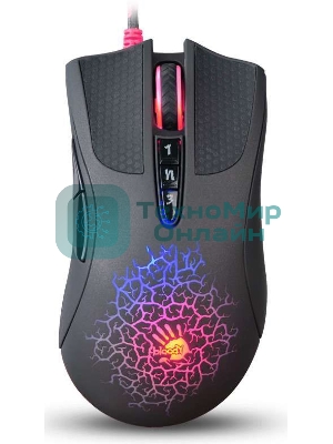 Мышь проводная A4Tech Bloody A90 черный, 6200 dpi, USB, кнопки - 8