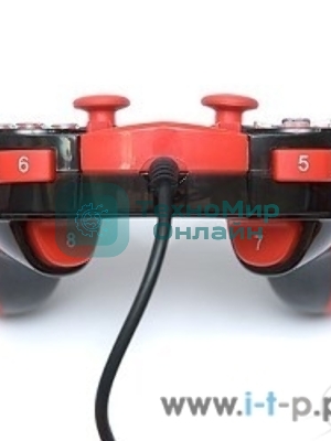 Геймпад Dialog Action GP-A15, черно-красный, вибрация, 12 кнопок, USB