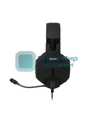 Гарнитура Sven AP-G988MV чёрный-красный, проводная, 3.5 мм