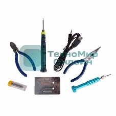 Набор для пайки Rexant (USB паяльник 8 Вт, кусачки, тонкогубцы, подставка, припой, отвертка)