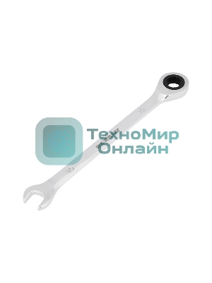 Ключ комбинированный трещоточный Rexant 10 мм, CrV, зеркальный хром