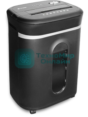 Шредер ГЕЛЕОС УМ28-4, DIN P-4 (4 ур-нь секр.), фрагмент 3,9х30мм, 19-21 лист (70г/м2), CD/пл.карты/скрепки/скобы, 28 литров