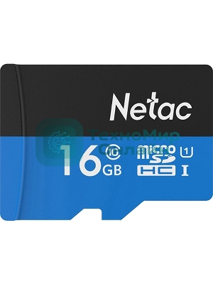Флеш карта microSDHC 16Gb Netac P500 NT02P500STN-016G-S (без SD адаптера) 80Mb/s