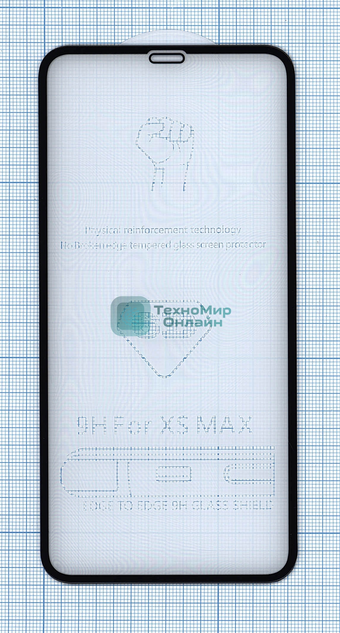 Защитное стекло 6D для Apple iPhone XS Max черный