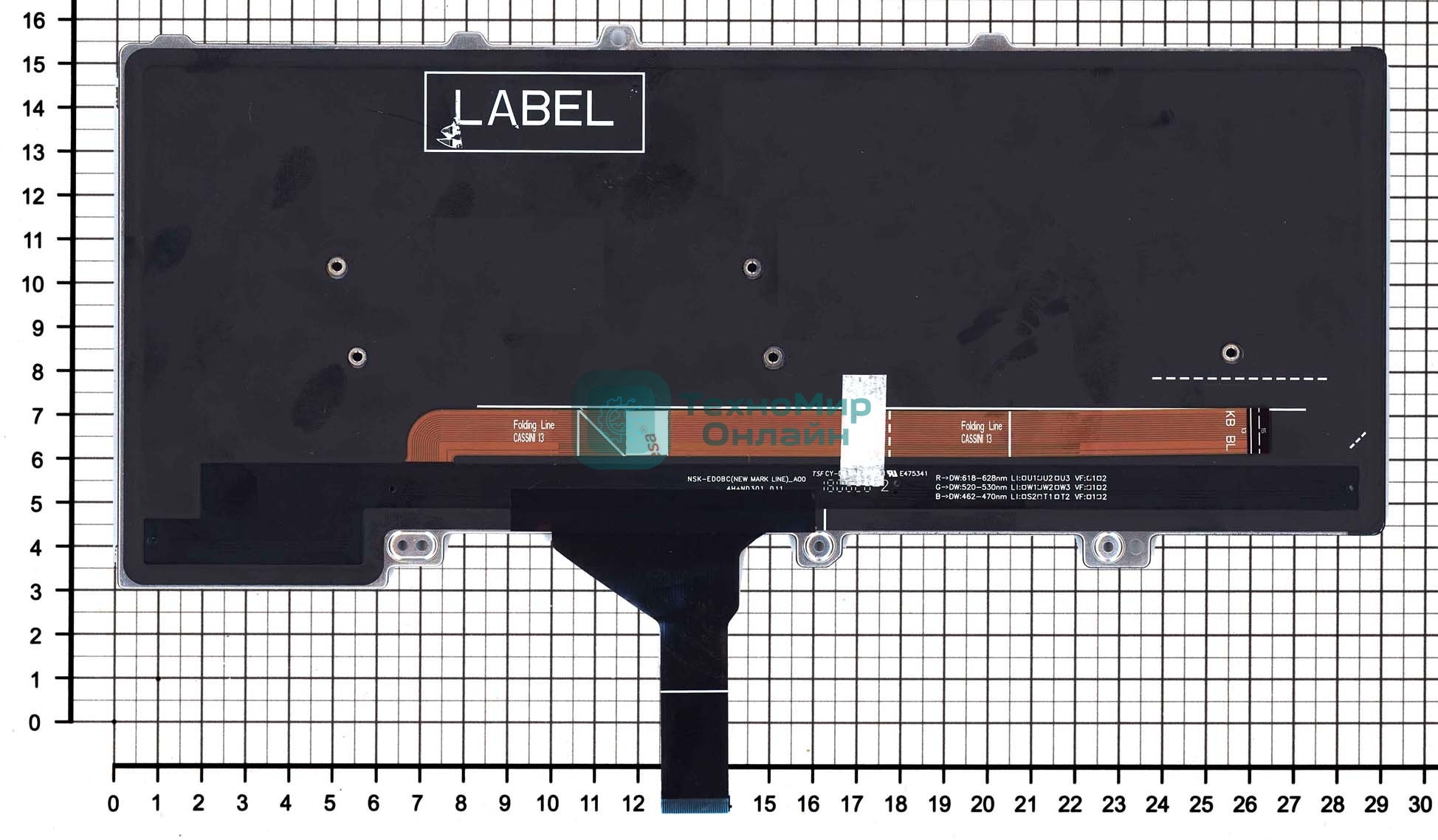 Клавиатура для ноутбука Dell Alienware 13 R3 15 R4 черная с подсветкой
