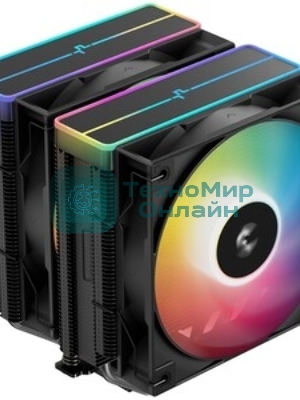 Кулер для процессора DEEPCOOL AG620 BK ARGB V2 черный 120мм алюминий+медь 1850rpm 29.4db 4-pin 260W 157мм