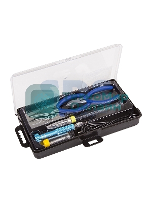 Набор для пайки Rexant (USB паяльник 8 Вт, кусачки, тонкогубцы, подставка, припой, отвертка)