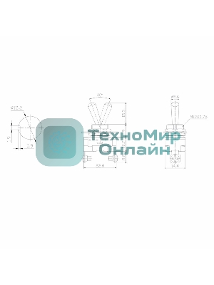 Тумблер Rexant 220V 10А (2c) ON-OFF однополюсныйMini (ASW-23) Индивидуальная упаковка 1 шт