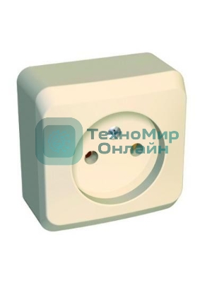 Розетка 1-м ОП Этюд 16А IP20 без заземл. крем. SchE PA16-001K