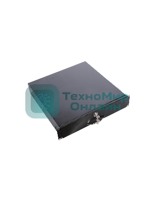 Полка (ящик) для документации 2U (ТСВ-Д-2U.450-9005) черный