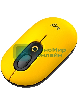 Мышь беспроводная Logitech POP Mouse желтый, 4000 dpi, Bluetooth, кнопки - 4
