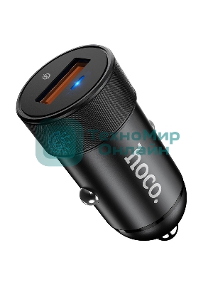 Автомобильная зарядка (от прикуривателя) HOCO Z32A Flash power Fully compatible car charger, черный