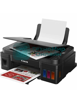 МФУ струйное Canon PIXMA G3416 (2315C052), А4, цветной, печ. 8.8 стр/мин. (ч/б) 5 стр/мин. (цвет), скан. до 3 стр/мин., 4800x1200 dpi (печать) 1200х600 dpi (скан.), USB, Wi-Fi