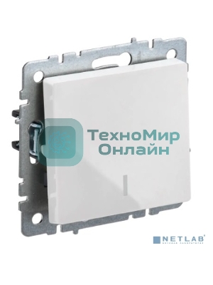 Выключатель 1-кл. с инд. IEK BRITE 10А ВС10-1-1-БрБ белый