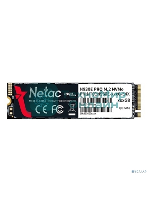 Накопитель SSD Netac N930E Pro, 256Gb, PCIe 3.1 x4, M.2 2280, NVMe, R/W 2040/1270