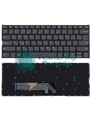 Клавиатура для ноутбука Lenovo Yoga 530-14IKB черная с подсветкой
