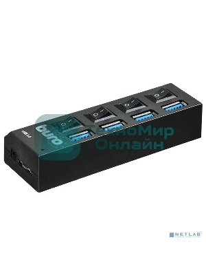 USB-концентратор Buro BU-HUB4-U3.0-L, USB 3.0, USB 4 порта, USB