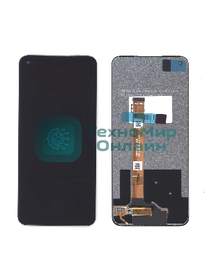 Дисплей (модуль) для OPPO A74 5G в сборе с тачскрином черный