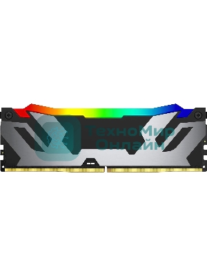 Оперативная память Kingston Fury Renegade, DDR5, 16Gb (1x16Gb), 7200MHz, CL38, DIMM, радиатор, RGB, черный