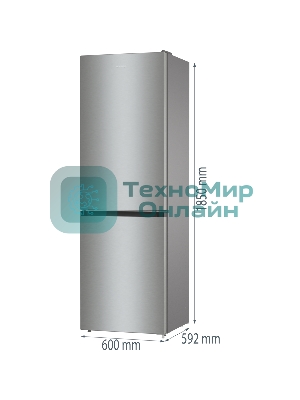 Холодильник Gorenje NRKE62XL серебристый металлик двухкамерный 203/99л морозилка снизу, No Frost