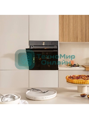 Встраиваемая электрическая духовка Gorenje BP6138B, объем 77 л, макс. температура 320 градусов, сенсорное/поворотное управление, Wi-Fi, пиролитическая очистка, телескопические направляющие на одном уровне, термощуп, AirFry, автоматические программы, динамическая система охлаждения, многоуровневое приготовление, PerfectGrill, энергоэффективность А+, черный