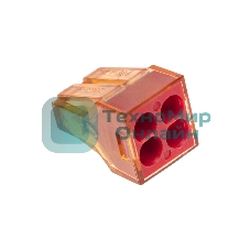 Экспресс-клемма Rexant СМК 773-604 с пастой, 4-проводная 0,75-4 мм² (блистер 5 шт/уп)