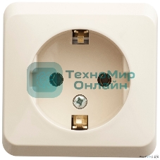 Розетка 1-м ОП Этюд 16А с заземл. крем. SchE PA16-003K