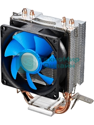 Кулер для процессора DEEPCOOL ICE EDGE MINI FS V2.0 синий, 80 мм, алюминий/медь, 2200 об/мин, 24.7 дБ, 3 pin, 100 Вт, 112 мм