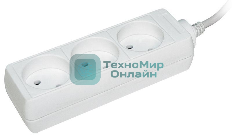 Удлинитель 3х3 м без заземл. 10А IP20 У3 2P IEK WYP10-06-03-03-N