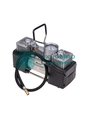 Компрессор поршневой автомобильный Rexant усиленный двухпоршневой (60л/мин, 10 АТМ)