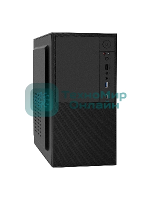 Компьютерный корпус Minitower ExeGate BAA-308UC-AA500 (mATX, БП AA500 с вент. 8см, 1хUSB/1хUSB 3.0/1хTypeC, HD Audio, черный)