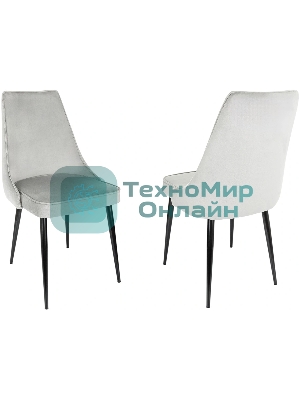 Стул для дома Бюрократ CH-K4_2 комплект 2 шт св. серый Holland 09 металл черный на ножках