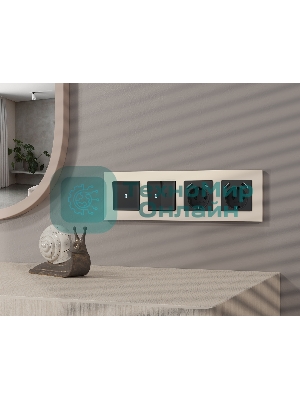 Комплект механизма электрической розетки ALFA Черный матовый 2USB A+C 20W (быстрая зарядка) с/з QUANT (AP8100, VM160) MA810010