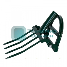 Рыхлитель ЗЕМЛЕКОП - МИНИ-4 садово-огородный (одна ручка, 4 зуба, ширина копки одной полосы 200мм) ч/б упак